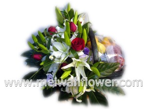MA0013-白百合花果籃